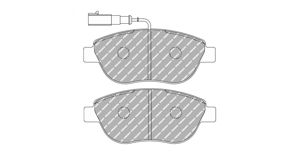 Placute Frana Fata Ferodo Racing DS Performance pentru Fiat Doblo 1.3 D Multijet 10.05 Etrier Bosch