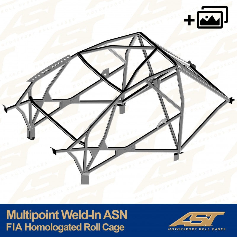 AST Roll Cage 12-puncte (Weld-In) pentru MITSUBISHI Lancer EVO X 4 usi Sedan