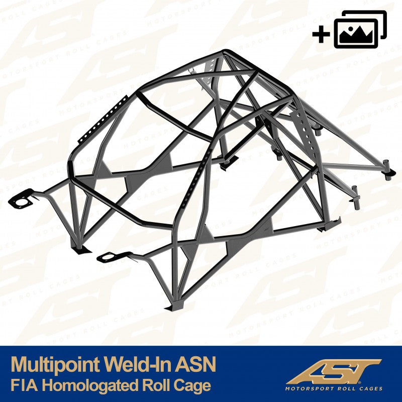 AST Roll Cage 14-puncte (Weld-In) pentru PEUGEOT 106 (Phase 1/2) 3 usi Hatchback