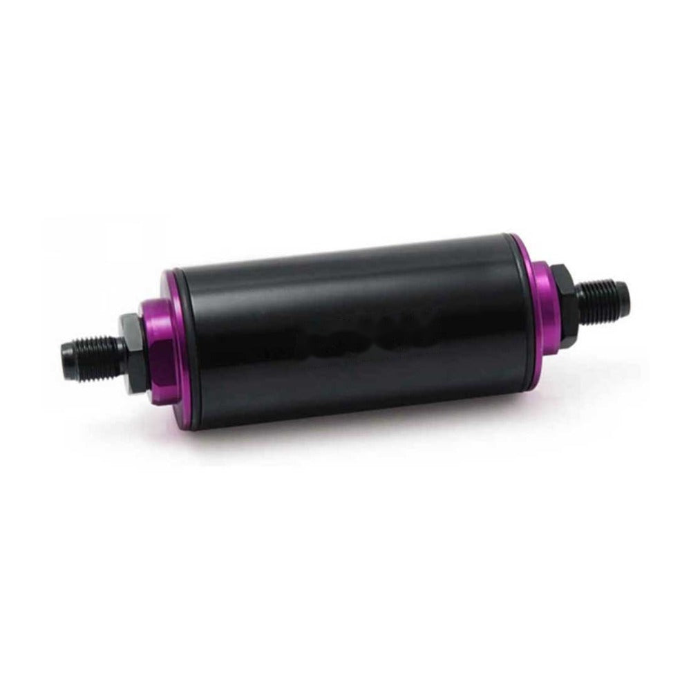 Filtru Combustibil AN6, 100 Microni, Element din Inox, Negru, Let's Race