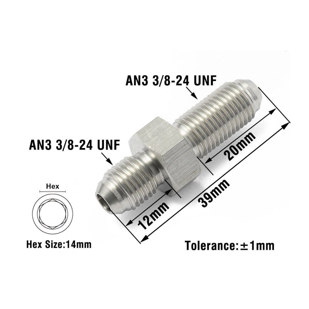 Fiting de Trecere AN3 Drept, Inox 304, Tata-Tata, Let's Race