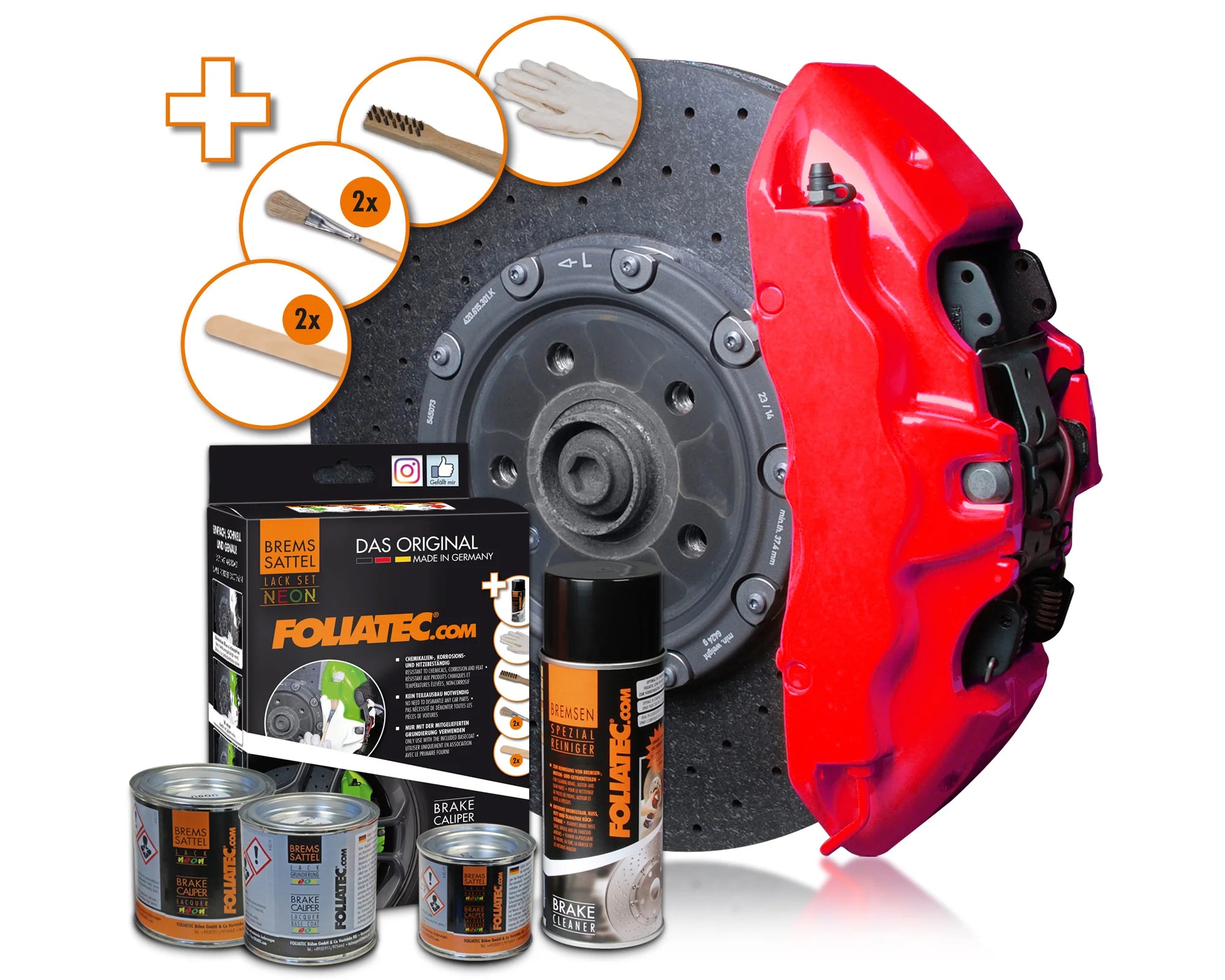 Kit vopsea etrieri Foliatec - Neon Red