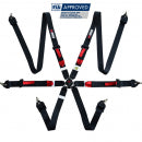 Centura 6 puncte RRS FIA pentru HANS R6 Light Evo 2.5kg - negru