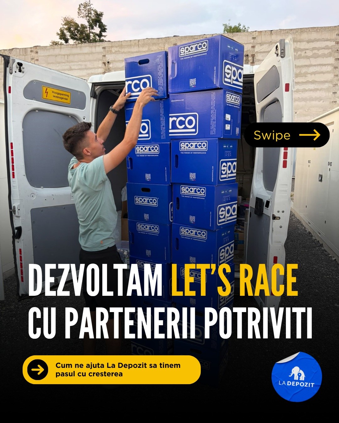 Postare Instagram Let's Race: parteneriat La Depozit