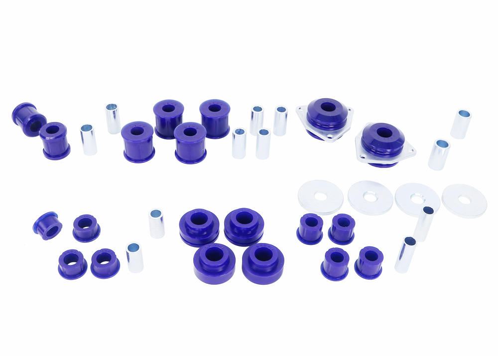 Set bucse brat tensiune si bara panhard fata si spate SuperPro pentru Land Rover Defender - KIT043CK