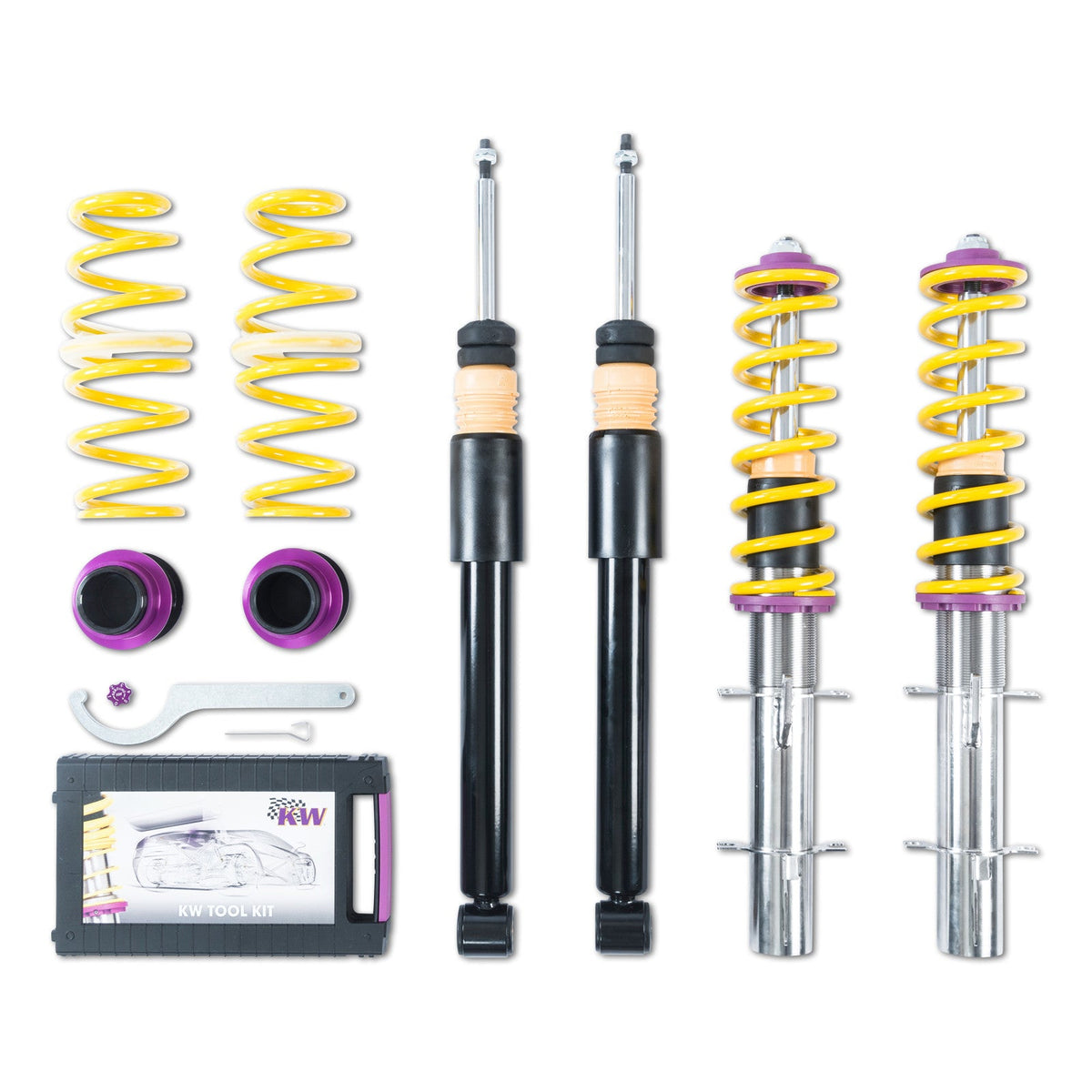 Suspensie Confort Reglabila Coilover KW V2 Comfort - Volkswagen NEW BEETLE, Audi A3, Seat LEON si altele (18010005)