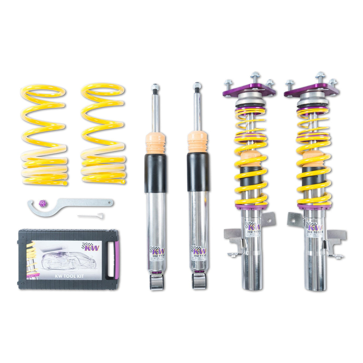 Suspensie Reglabila Coilover KW Clubsport V3 (cu rulment) Ford Focus MK3 35230867