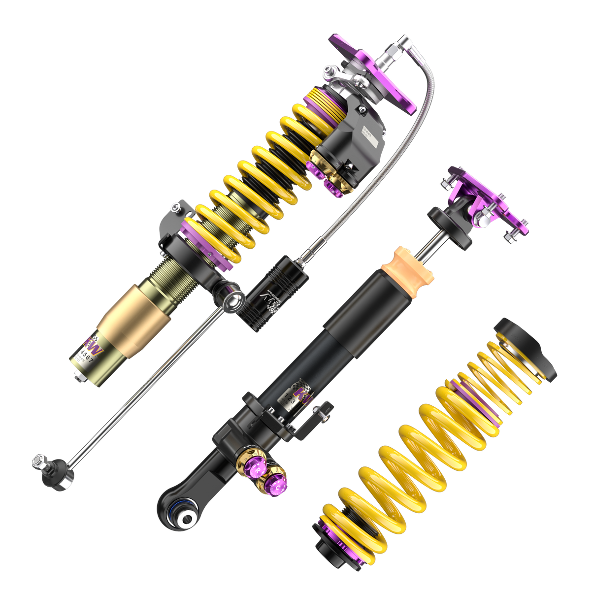 Suspensie Reglabila Coilover KW Clubsport V5 (cu rulment) Mercedes-Benz AMG GT R (197) 309012500C, componentele kitului