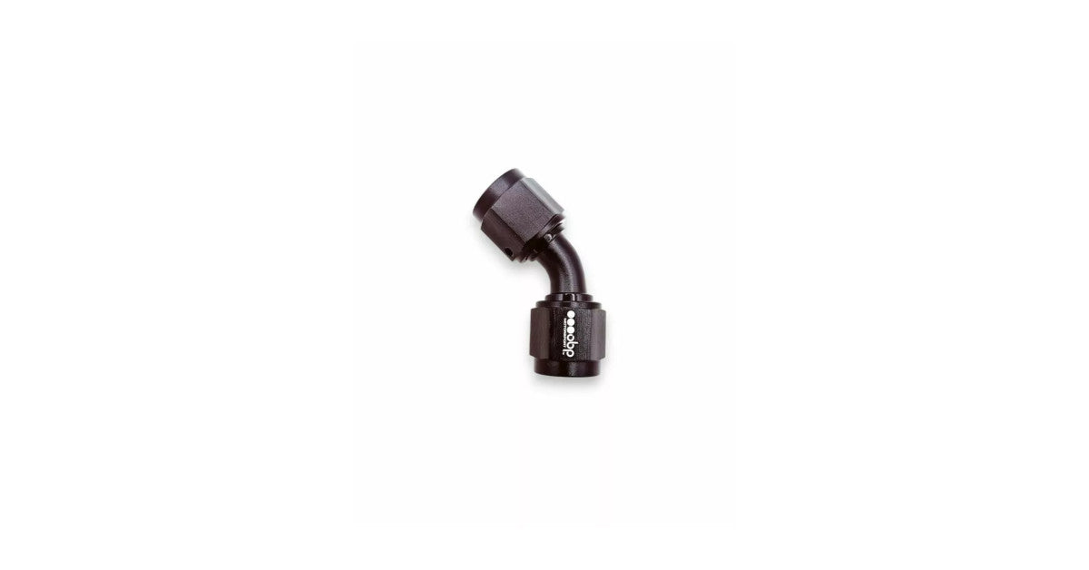 Cupla rotativa OBP 45° Female/Female JIC-JIC – Aluminiu Negru