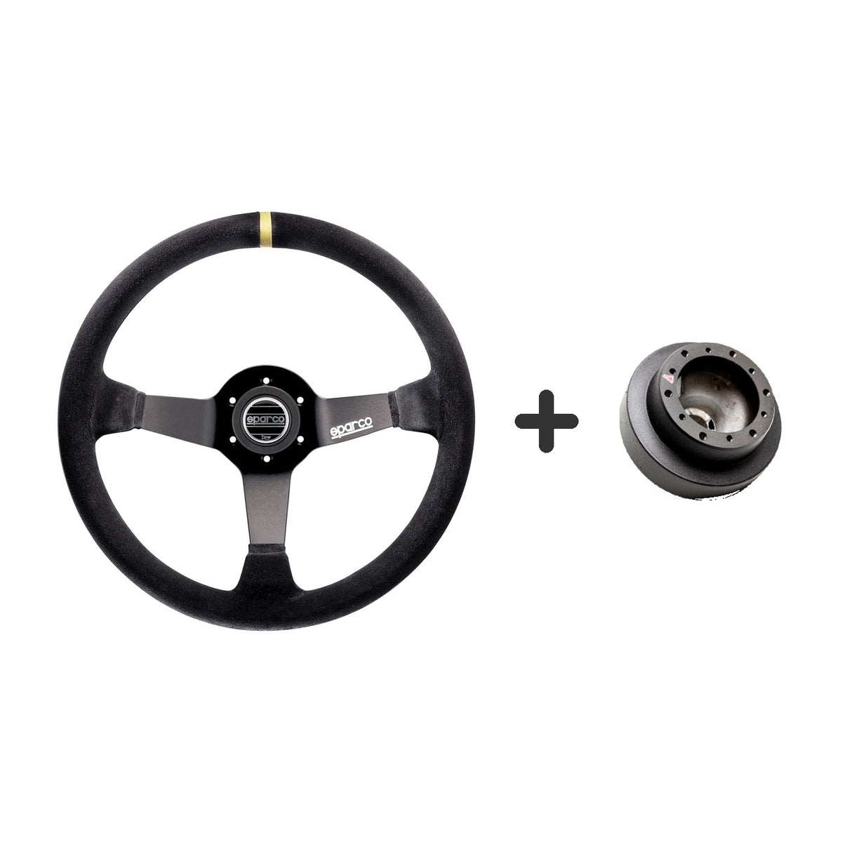 Volan Sparco R325 350 mm, adancit 95 mm + butuc volan BMW E46