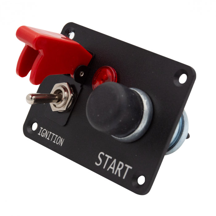 Panou Bord Aluminiu – Toggle Switch, Martor Alarma si Buton START