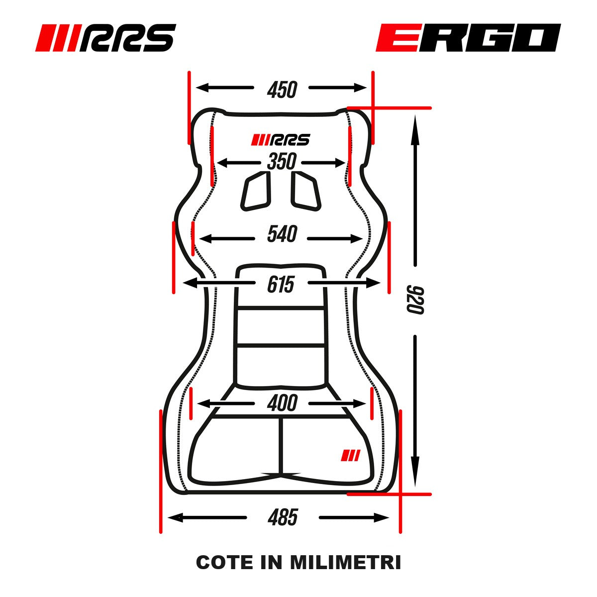 Cotele scaunului RRS ERGO