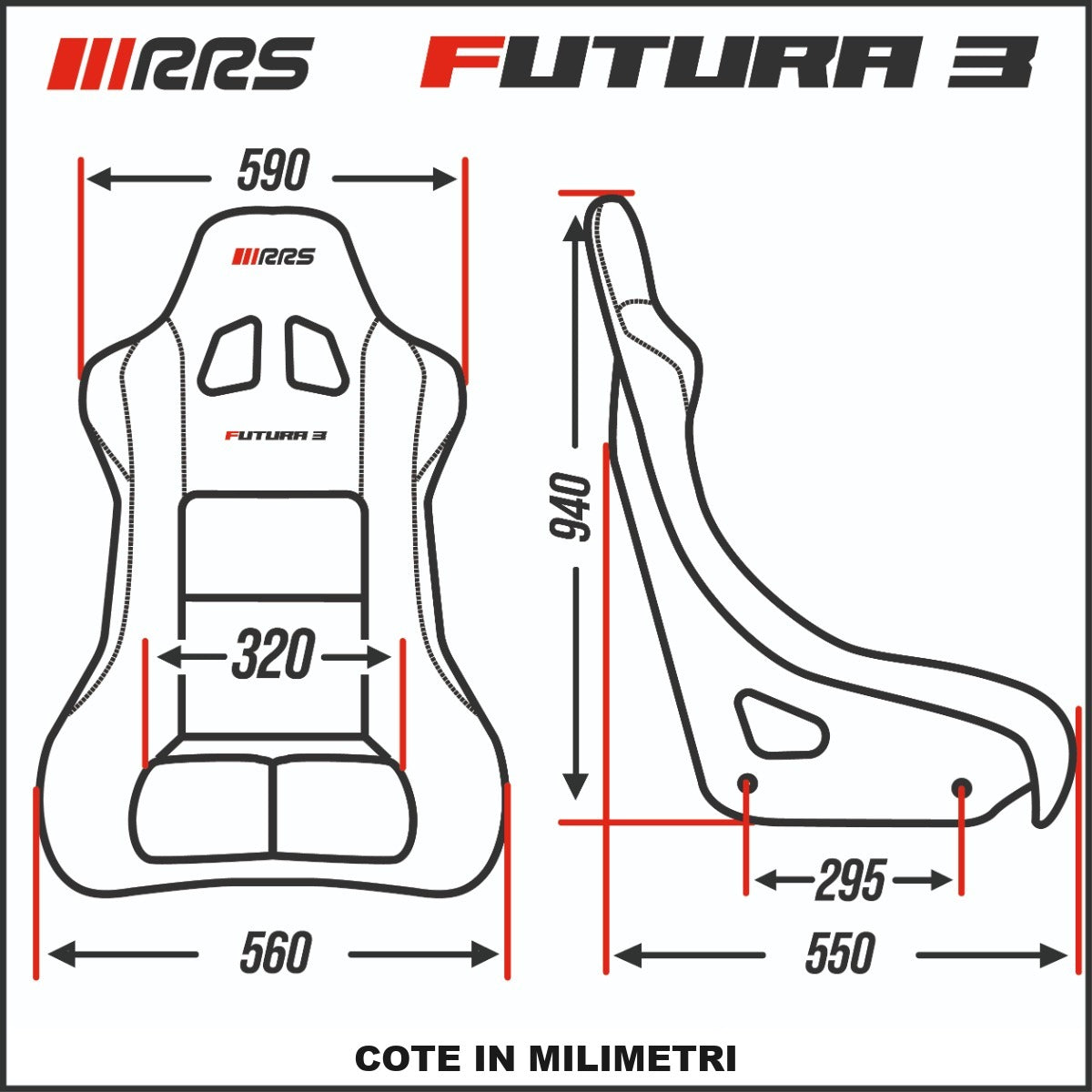 Cotele scaunului RRS Futura 3