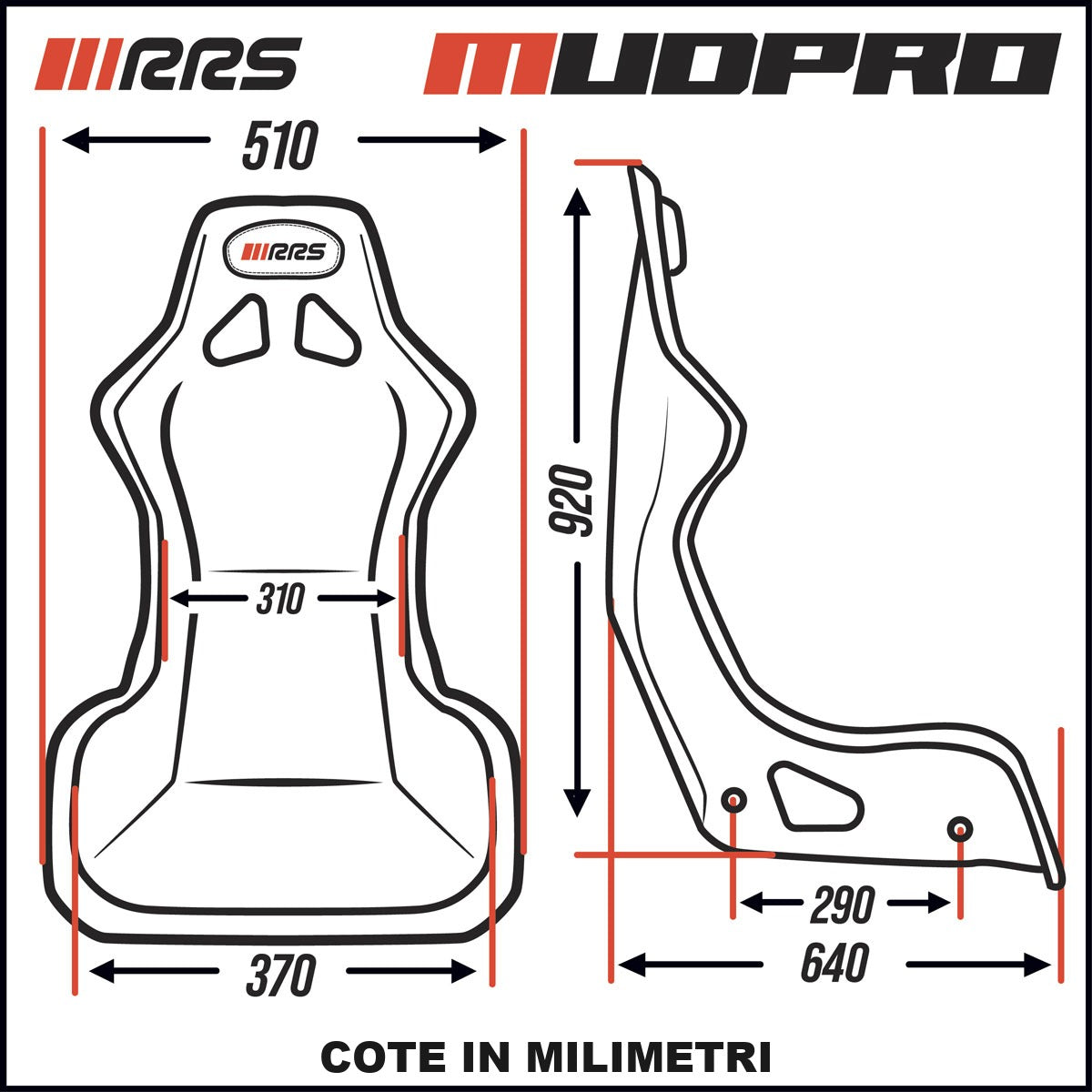 Cotele scaunului RRS MudPro