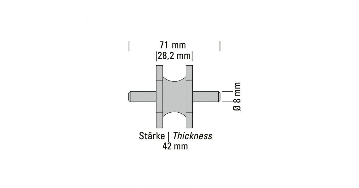 Tampon Evacuare Powersprint (+220°C, Filet 8mm, Grosime 42mm)