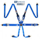 Centura 6 puncte RRS FIA 3" 2" pentru HANS® Superlight 2.8Kg - Albastru