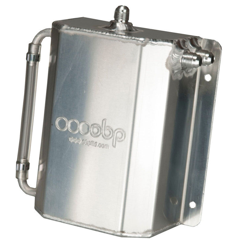Oil Catch Tank OBP 1.5L Aluminiu 80x125x180mm - Racord JIC6