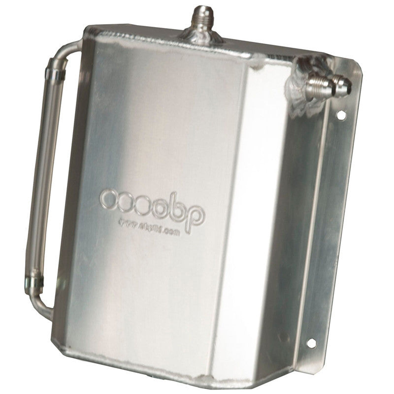 Oil Catch Tank OBP 2L Aluminiu 80x145x205mm - Racord JIC6