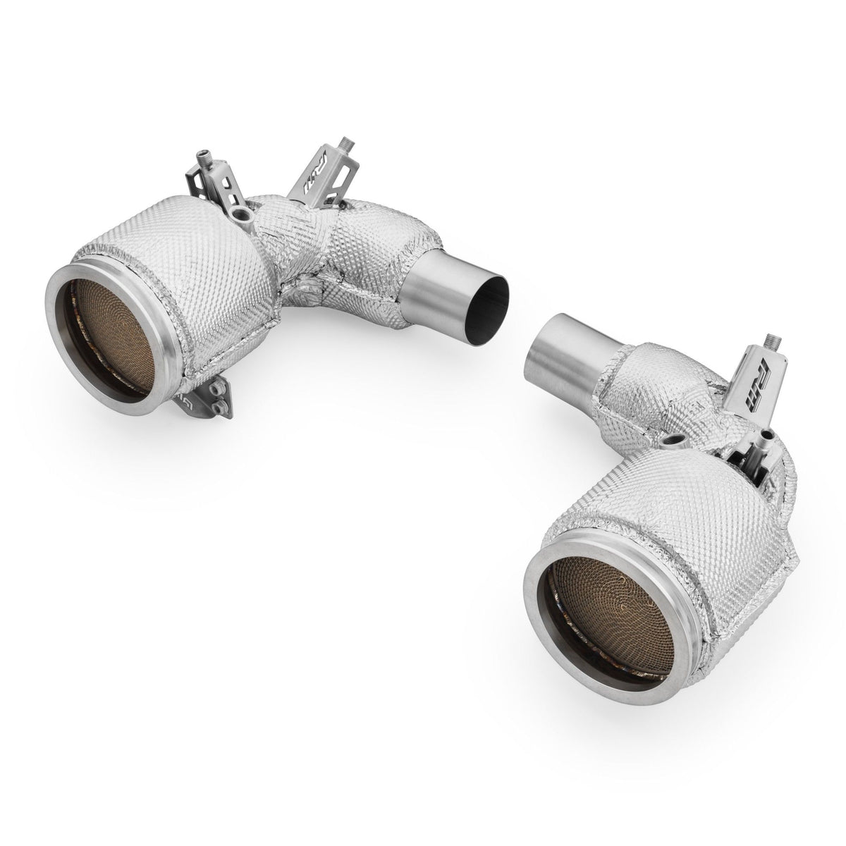 Downpipe RM-Motors Porsche 911 992 Turbo / Turbo S cu catalizator si scut termic