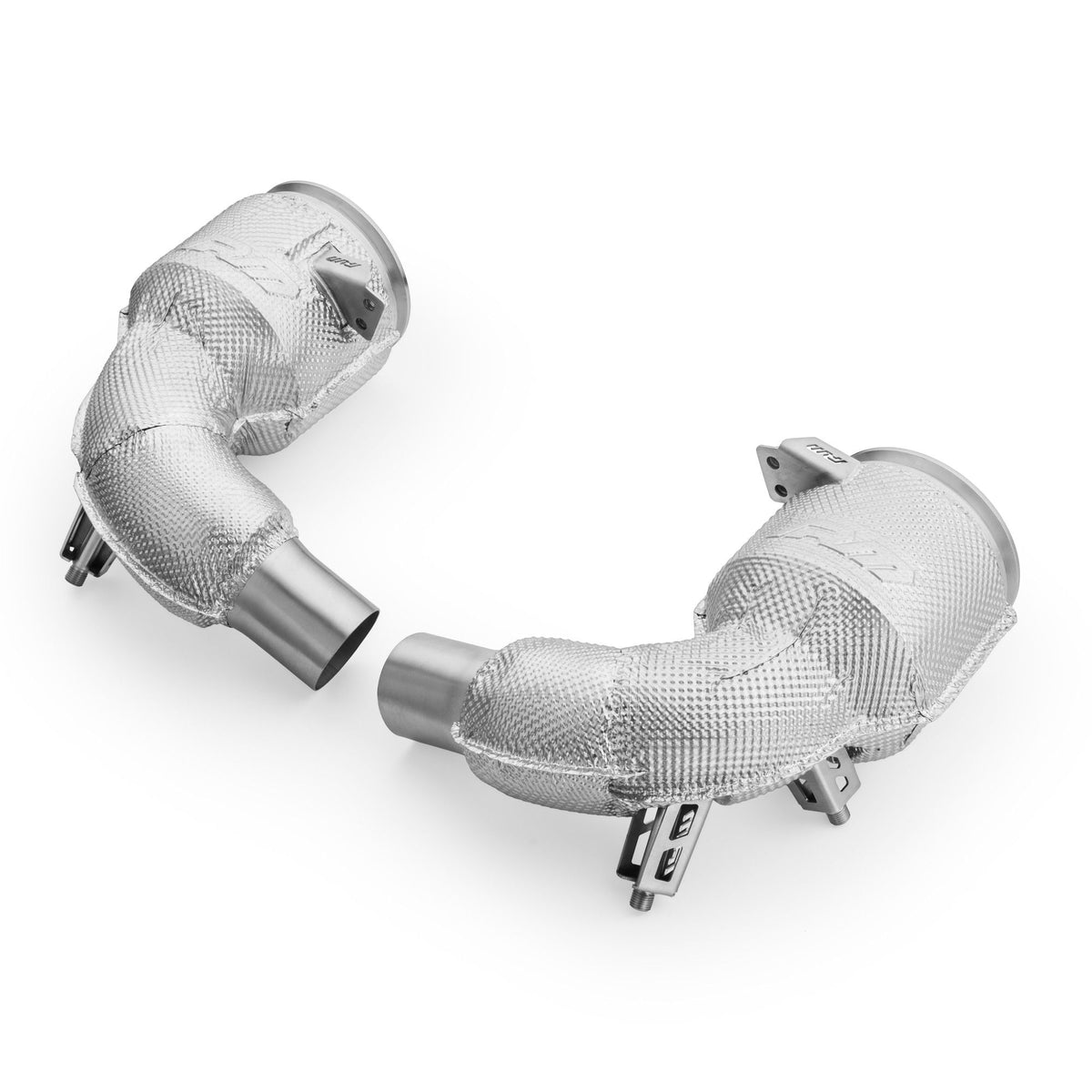 Downpipe RM-Motors Porsche 911 992 Turbo / Turbo S cu catalizator si scut termic
