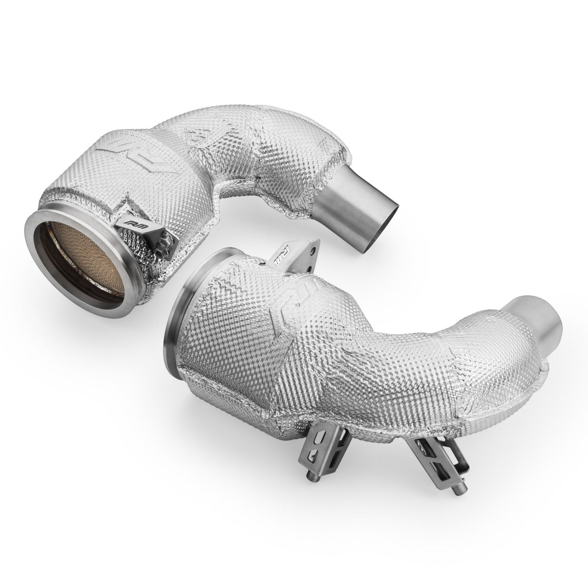Downpipe RM-Motors Porsche 911 992 Turbo / Turbo S cu catalizator si scut termic