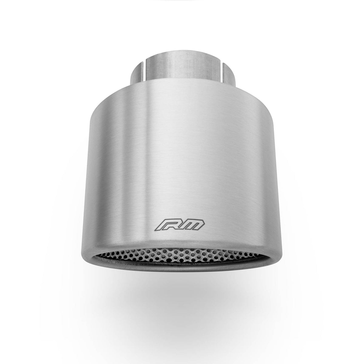 RM-Motors tips evacuare oval tesit din inox satinat cu difuzor perforat