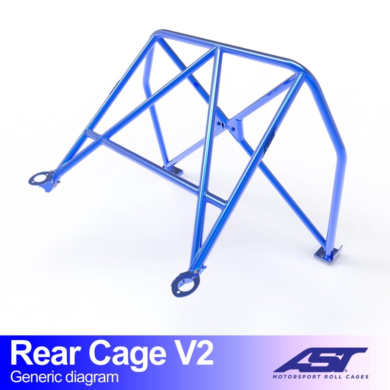 AST Half Cage V2 4-puncte pentru MAZDA RX-7 (FD) 3 usi Coupe