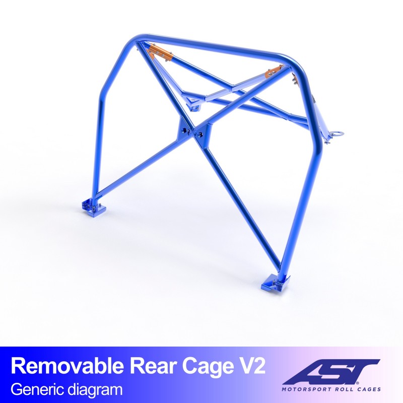 AST Half Cage V2 4-puncte (Bolt-In) pentru MINI Cooper (R53) 3 usi Hatchback