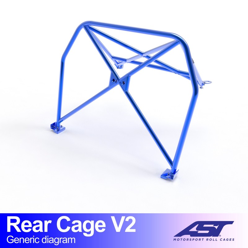 AST Half Cage V2 4-puncte pentru NISSAN Almera (N15) 3 usi Hatchback