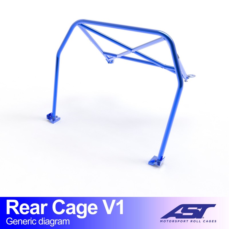 AST Half Cage V1 4-puncte pentru RENAULT Clio I 3 usi Hatchback