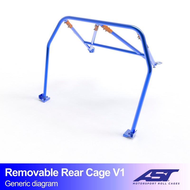 AST Half Cage V1 4-puncte (Bolt-In) pentru TOYOTA MR-2 (W20) 2 usi Roadster