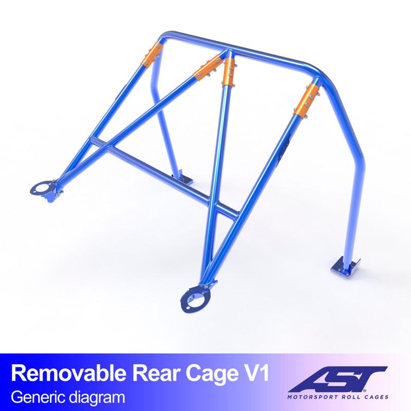 AST Half Cage V1 4-puncte (Bolt-In) pentru TOYOTA MR-2 (W20) 2 usi Roadster