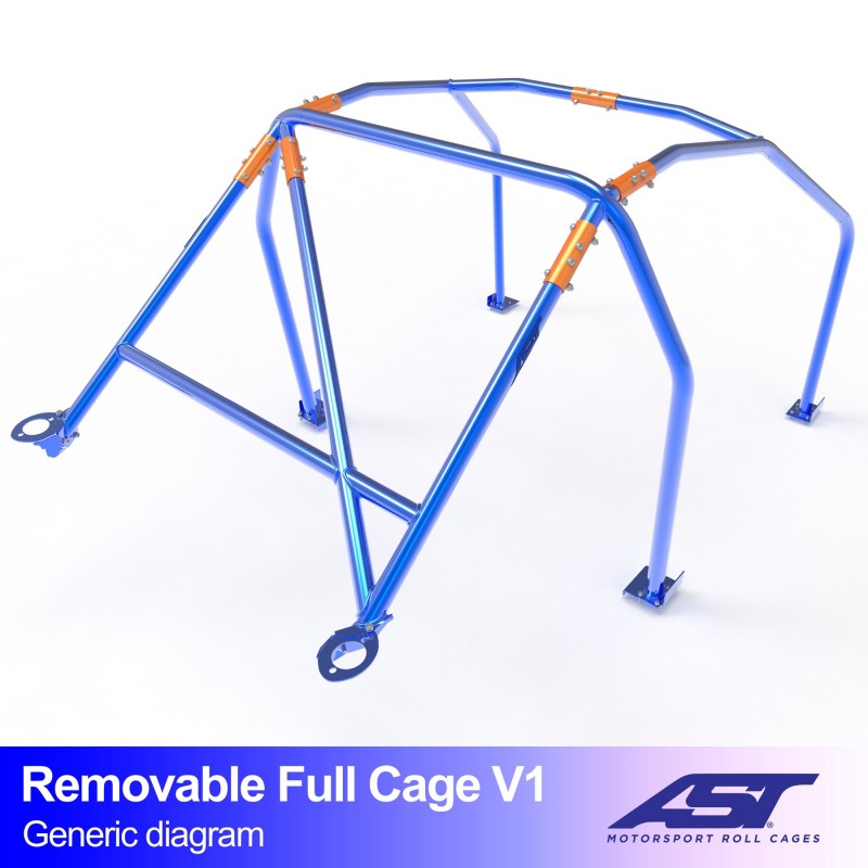 AST Full Cage V1 6-puncte (Bolt-In) pentru BMW (E28) 5-Series E28 4 usi Sedan RWD