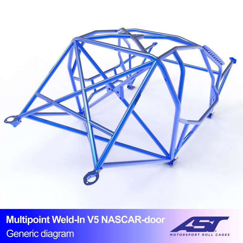AST Roll Cage V5 10-puncte (Weld-In) pentru BMW (E30) 3-Series E30 4 usi Sedan RWD