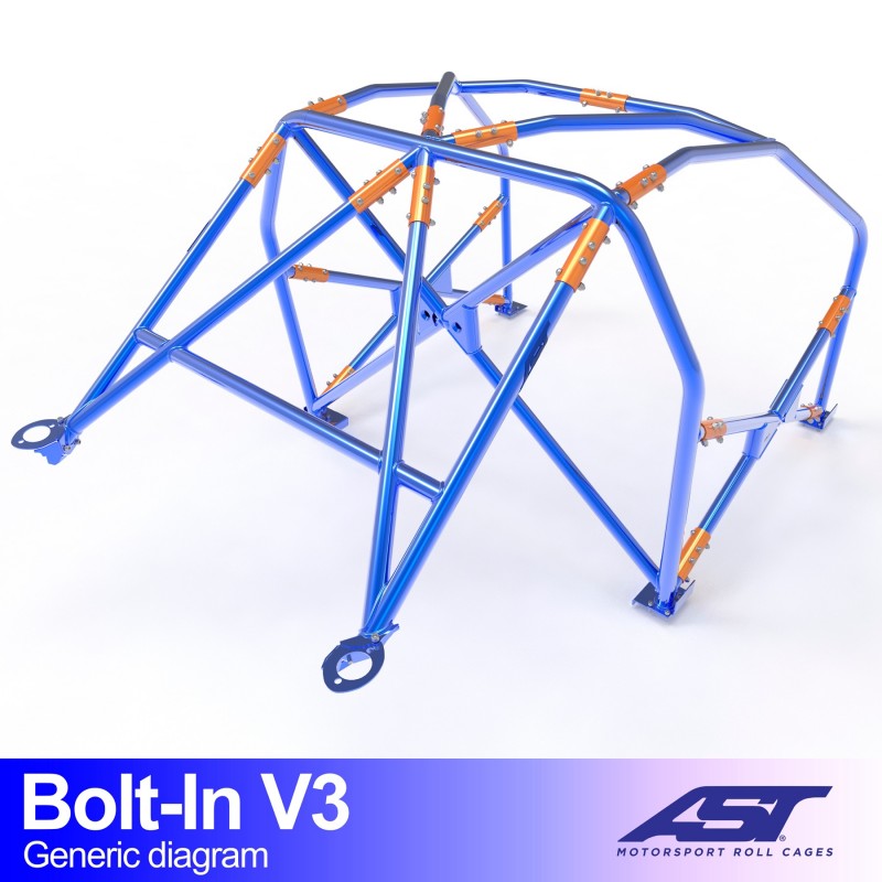 AST Full Cage V3 6-puncte (Bolt-In) pentru BMW (E36) 3-Series E36 5 usi Touring RWD