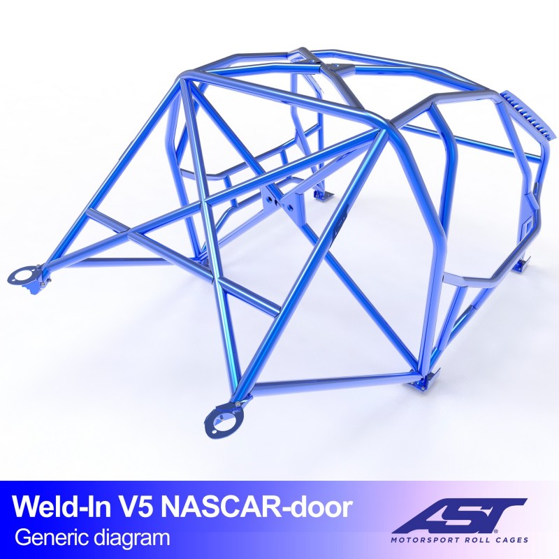 AST Roll Cage V5 8-puncte (Weld-In) pentru BMW (E46) 3-Series E46 3 usi Compact RWD