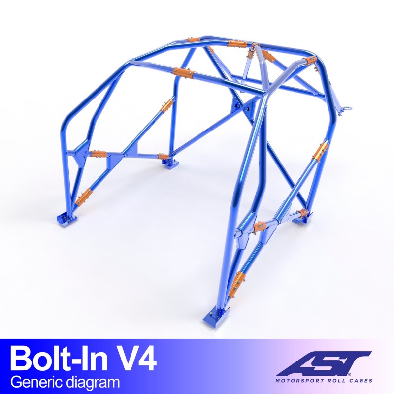 AST Full Cage V4 6-puncte (Bolt-In) pentru DACIA Sandero Stepway (BJI) 5 usi Hatchback