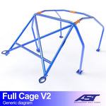 AST Full Cage V2, 6-point - Honda Integra (DB, DC) 3-door Coupe