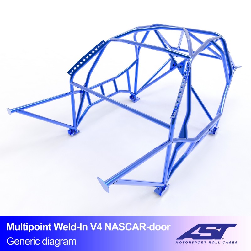AST Roll Cage V4 10-puncte (Weld-In) pentru LEXUS SC (Z30) 2 usi Coupe