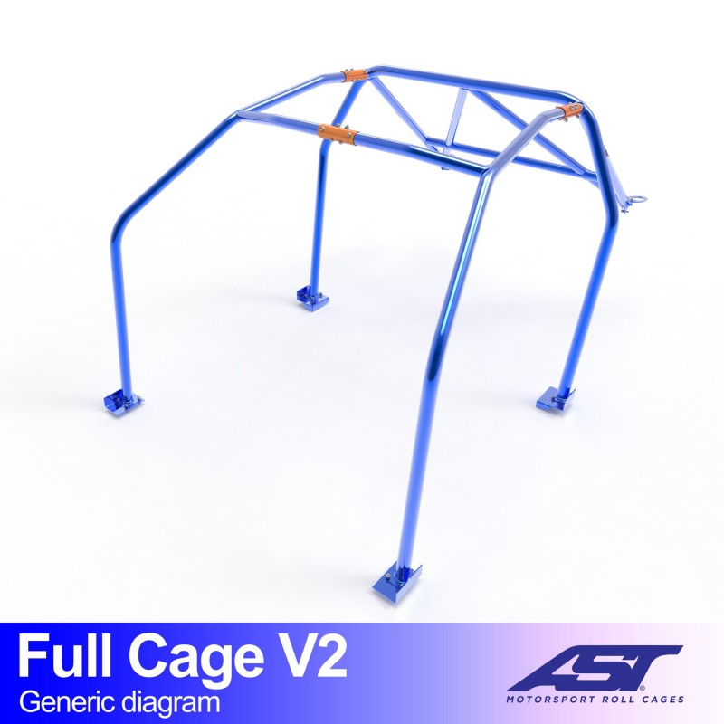 AST Full Cage V2 6-puncte (Bolt-In) pentru MAZDA RX-7 (FD) 3 usi Coupe