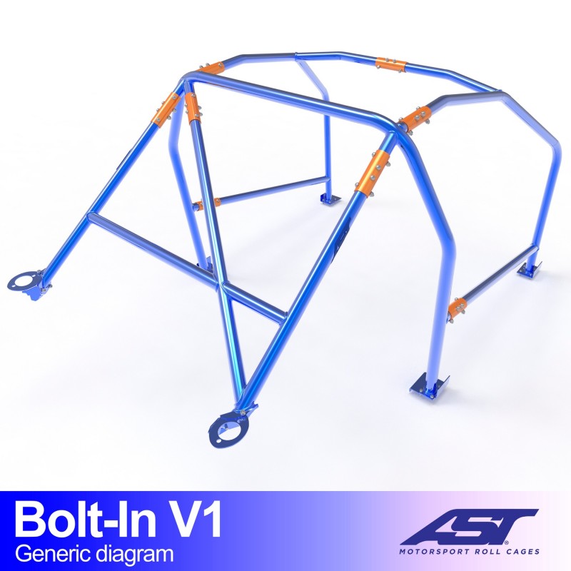 AST Full Cage V1 6-puncte (Bolt-In) pentru MINI Cooper (R56) 3 usi Hatchback