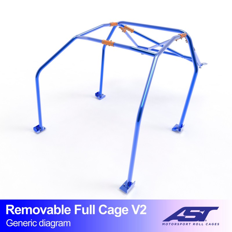 AST Full Cage V2 6-puncte (Bolt-In) pentru NISSAN 350Z (Z33) 3 usi Coupe