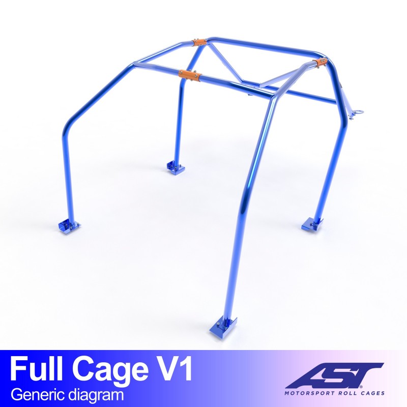 AST Full Cage V1 6-puncte (Bolt-In) pentru OPEL / VAUXHALL Corsa (D) 3 usi Hatchback