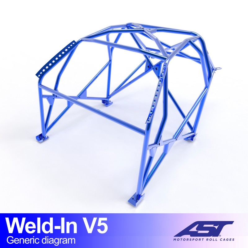 AST Roll Cage V5 8-puncte (Weld-In) pentru RENAULT Megane II 3 usi Hatchback