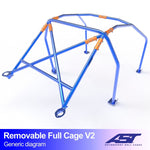 AST Removable Full Cage V2, 6-point - Seat Arosa (6H) 3-door Hatchback