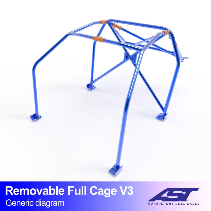 AST Full Cage V3 6-puncte (Bolt-In) pentru SUBARU Impreza (GF8) 5 usi Wagon 4WD