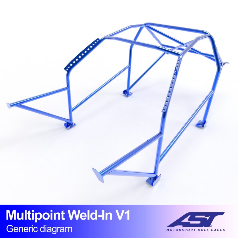 AST Roll Cage V1 10-puncte (Weld-In) pentru TOYOTA Celica (T230) 3 usi Coupe