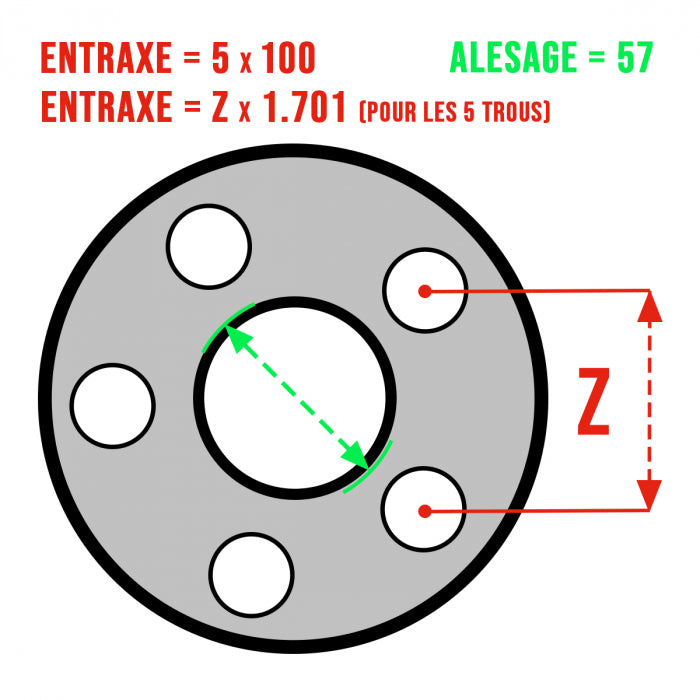 Distantiere 5x112, butuc 57, VAG(Audi, VW, Seat, Skoda)