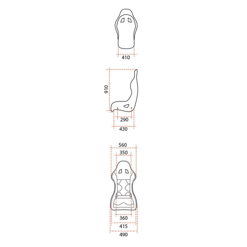 Scaun Sport FIA GT2i Race-02M Skai V2 Fibra