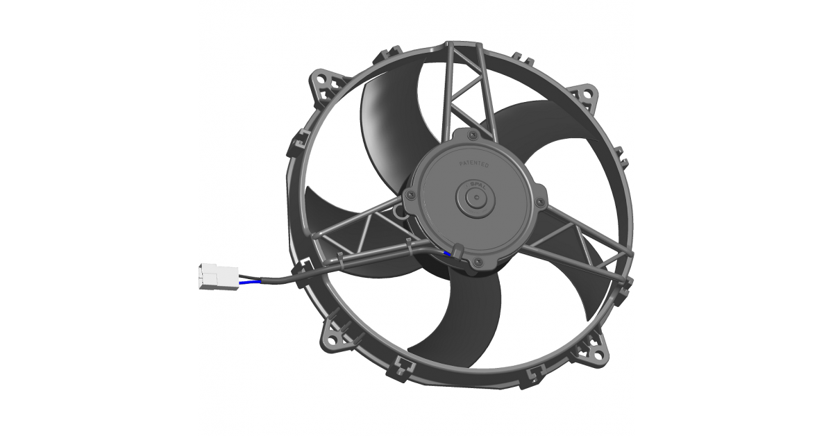 Electroventilator SPAL High-Performance – Peugeot 208 R2 (2090 m³/h)